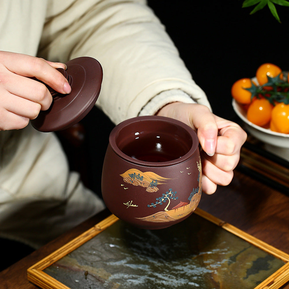 Handcrafted Zisha Mug – Yixing Clay for Tea & Coffee