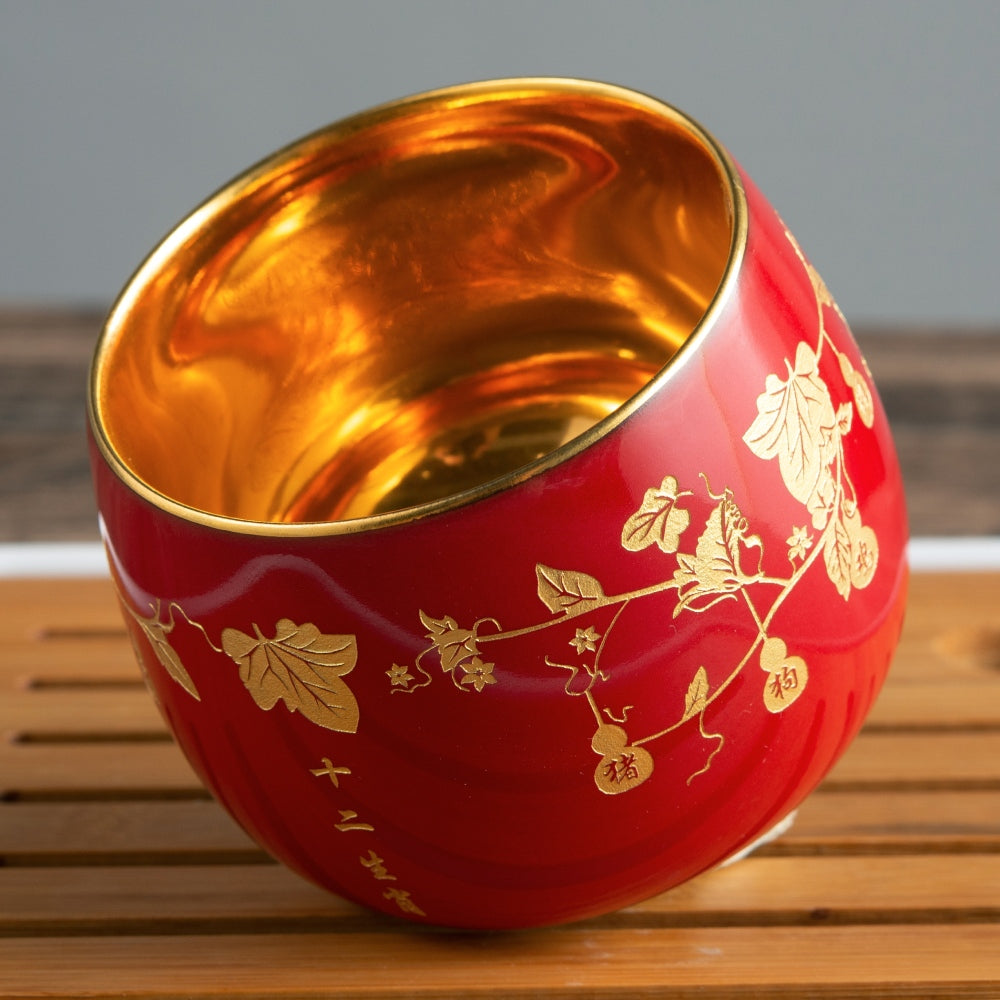 Zodiac Tea Cup-Mutton Fat Jade Porcelain