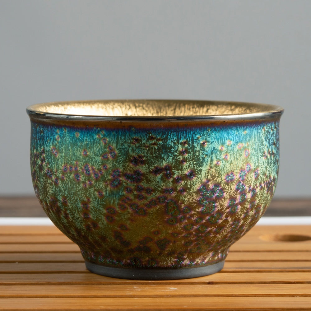 Rainbow Glaze Porcelain Cup – Inspired by Jian Zhan Craftsmanship