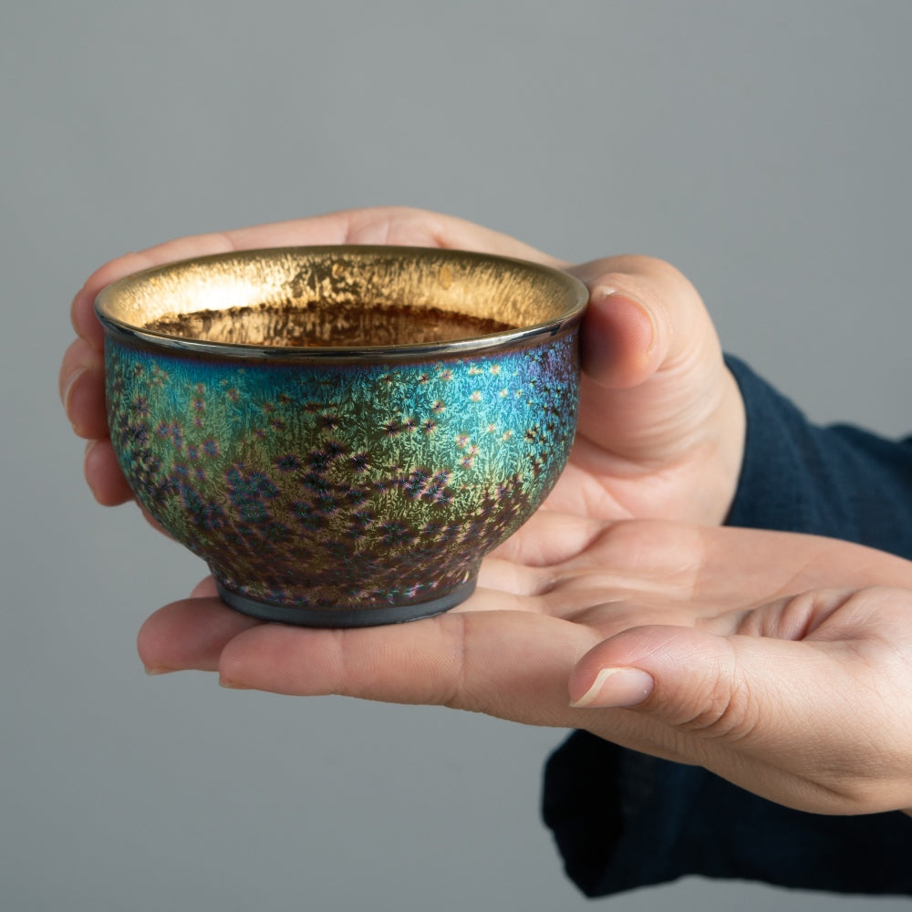 Rainbow Glaze Porcelain Cup – Inspired by Jian Zhan Craftsmanship