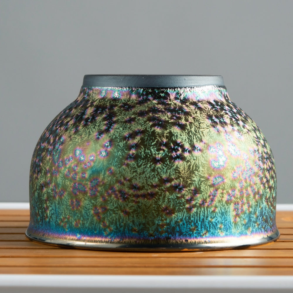 Rainbow Glaze Porcelain Cup – Inspired by Jian Zhan Craftsmanship