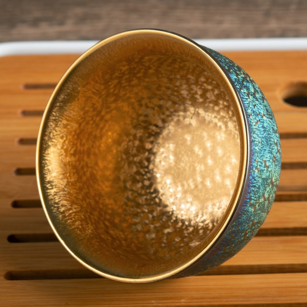 Rainbow Glaze Porcelain Cup – Inspired by Jian Zhan Craftsmanship