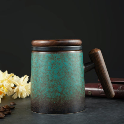 Emerald Ceramic Coffee & Tea Mug – Elegant & Timeless