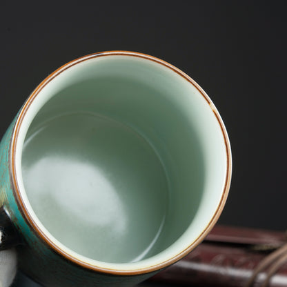 Emerald Ceramic Coffee & Tea Mug – Elegant & Timeless