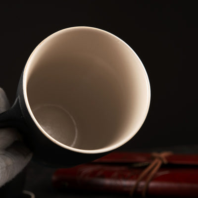 Moonlit Forest Mug – Porcelain Grace with Elk Motif