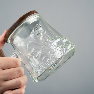 Goldfish Glass Coffee& Tea Mug  – Elegant & Heat-Resistant