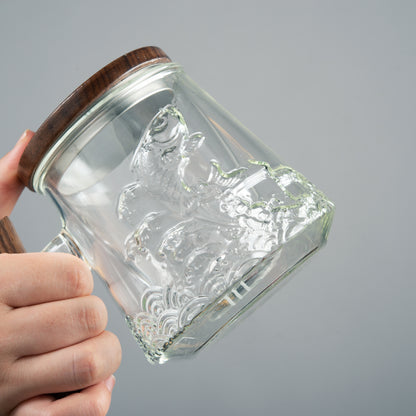 Goldfish Glass Coffee& Tea Mug  – Elegant & Heat-Resistant