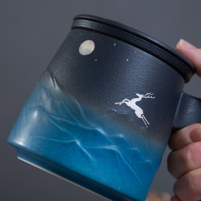 Moon Elf Ceramic Coffee & Tea Mug  of Lunar Elegance