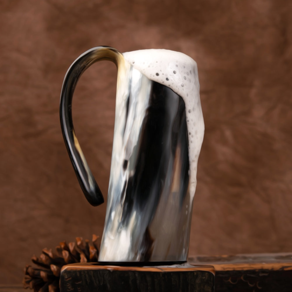 Viking Handcrafted Ox-Horn Mug