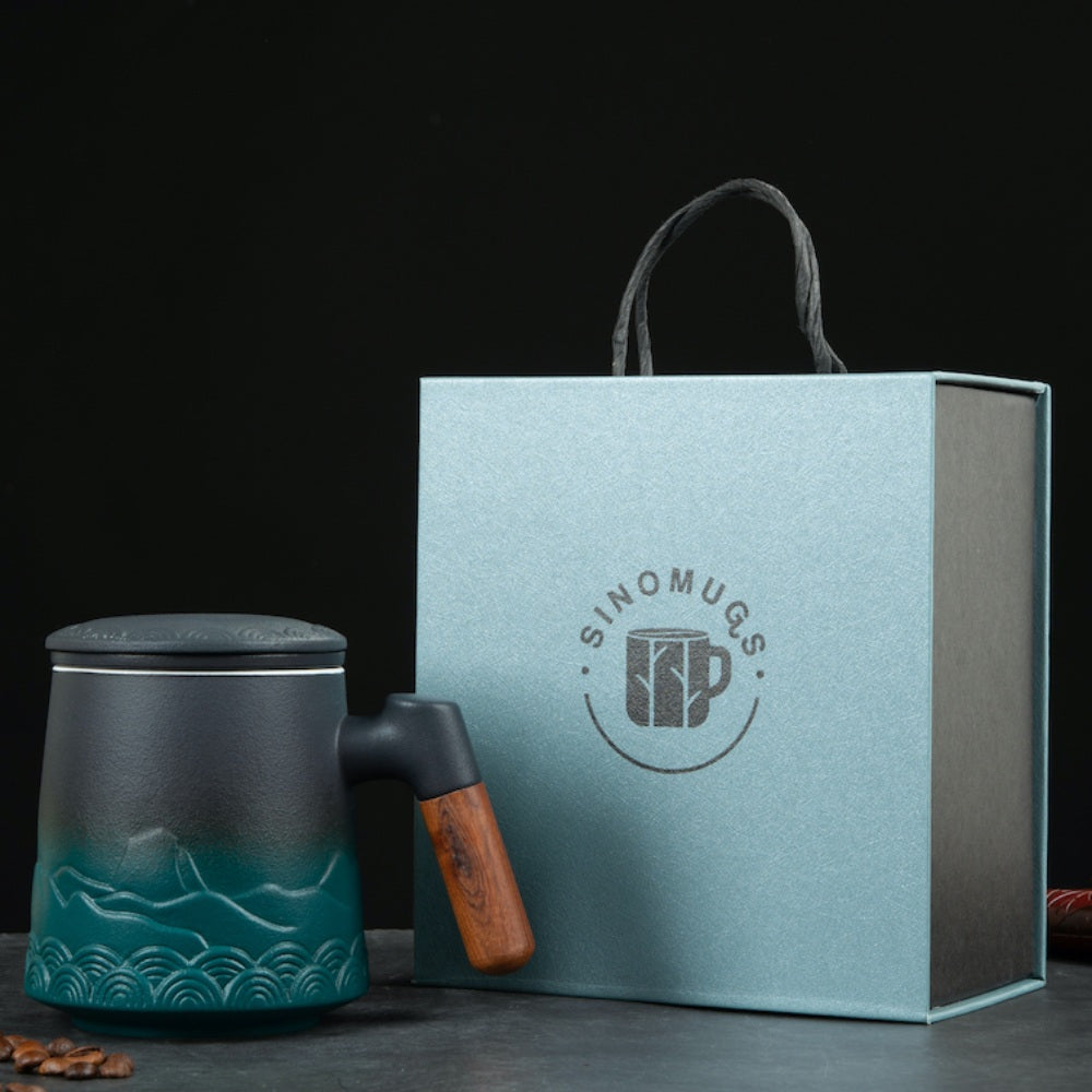 500ML Mountain & Sea Coffee & Tea Mug - Sinomugs
