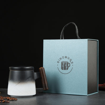 Mountain View Mug – Elegant Ceramic for Tea & Coffee