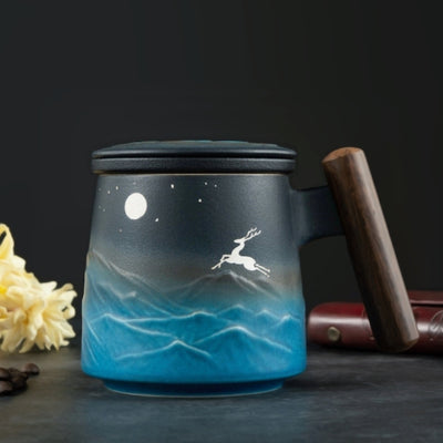 Moon Elf Ceramic Coffee & Tea Mug  of Lunar Elegance