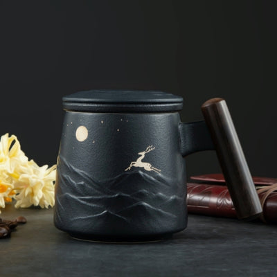 Moon Elf Ceramic Coffee & Tea Mug  of Lunar Elegance