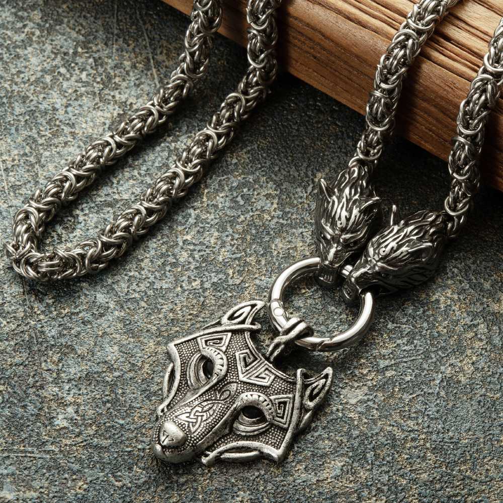 Viking hot sale wolf necklace