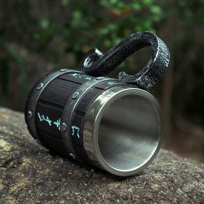 Viking Barrel Mug – 600ml of Warrior Strength